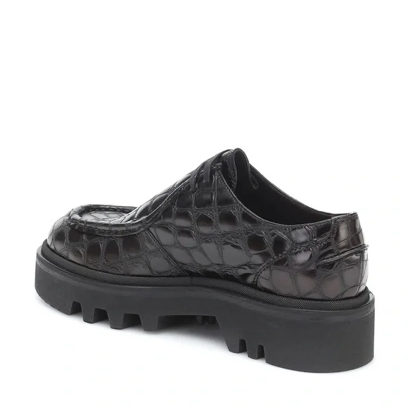 New Women’s Dries Van Noten Croc-Effect Leather Derby Shoes!!🔥🔥🔥 - Picture 2 of 16